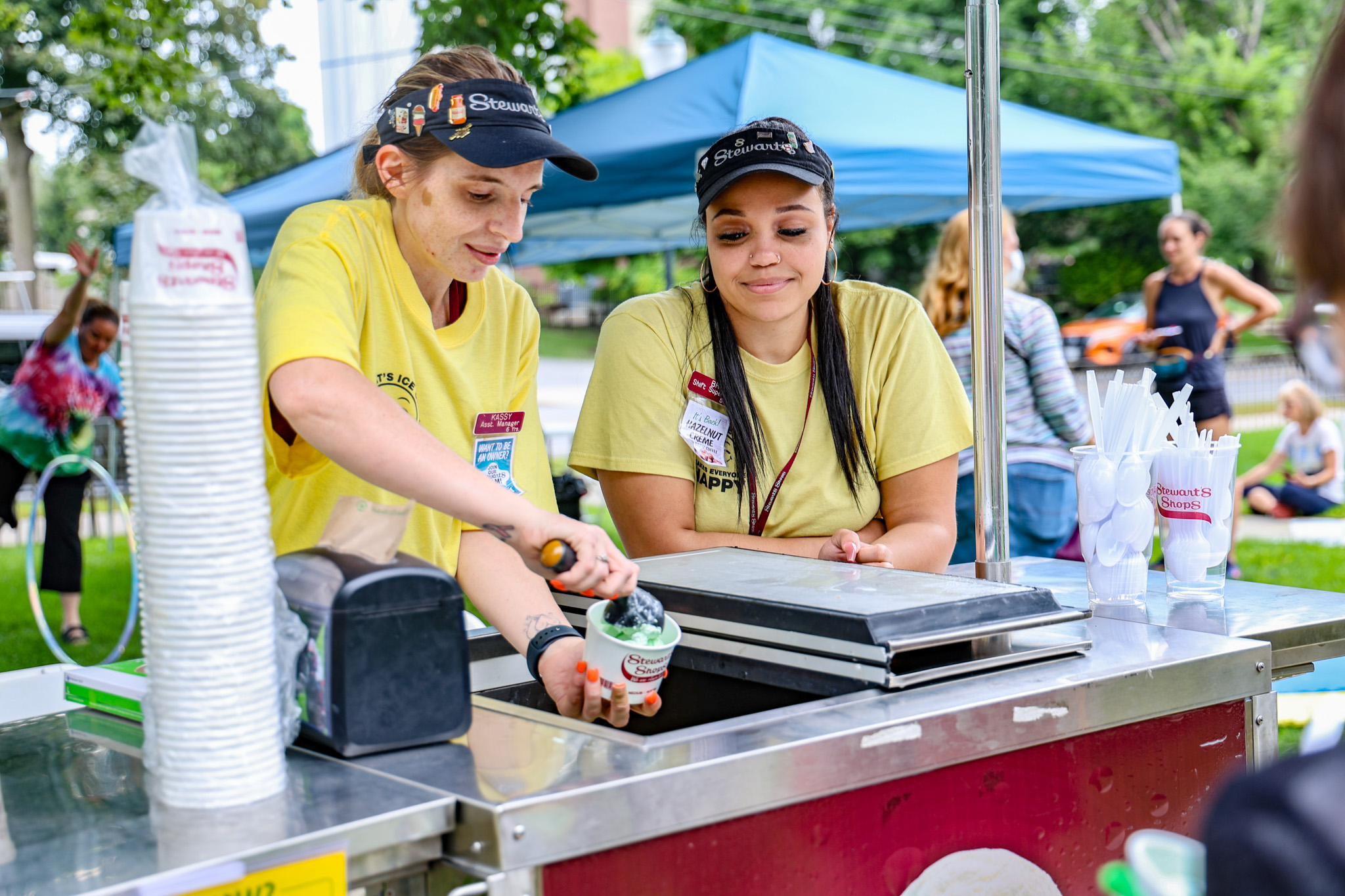 Womens selling Ice cream