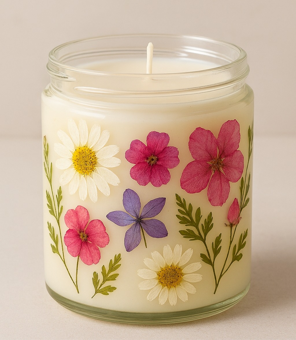 Creative Coffee Hour: Pressed Flower Candle Jar